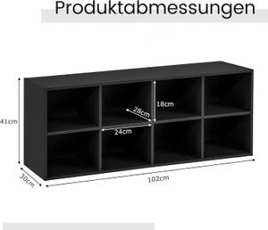 Schuhbank VL32470PWDE Schwarz - Holzwerkstoff - 30 x 41 x 102 cm