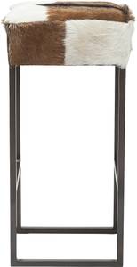 Tabouret de bar Country Life Marron - Fourrure véritable - 35 x 74 x 35 cm