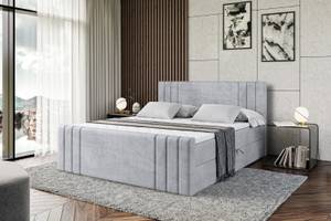 Boxspringbett IDRIKO-Z Grau - Breite: 160 cm - H4