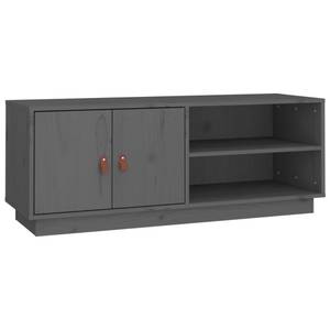 TV-Schrank D737 Grau - Massivholz - 34 x 40 x 105 cm