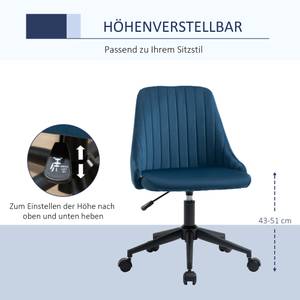 Bürostuhl 921-488BU Blau - Textil - 58 x 85 x 50 cm