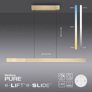 LED Pendellampe PURE MOTO-RISE Messing - Metall - 120 x 240 x 120 cm