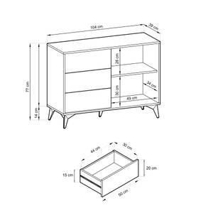 Sideboard mit Schubladen Boulia Breite: 104 cm