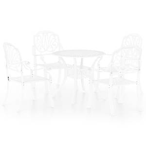 Bistroset (5-teilig) 3011681-2 Weiß - Metall - 90 x 74 x 90 cm