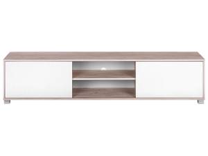 Meuble TV LINCOLN Marron - Blanc - Bois manufacturé - 180 x 41 x 41 cm