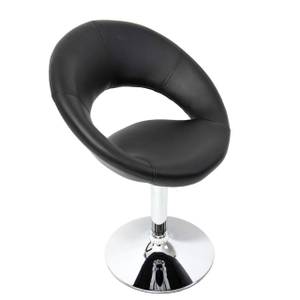 Chaise capitonnée Almada Noir - Cuir synthétique - 60 x 82 x 50 cm