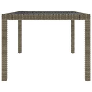 Gartentisch 3011479 Grau - Metall - Kunststoff - Polyrattan - 90 x 75 x 150 cm