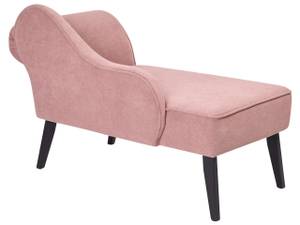 Chaiselongue BIARRITZ Schwarz - Pink - Armlehne davorstehend links - Ecke davorstehend rechts