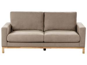 2-Sitzer Sofa SIGGARD Beige - Eiche Hell - Taupe