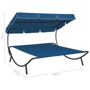 Chaise longue 3004933 Bleu - Métal - 173 x 135 x 200 cm