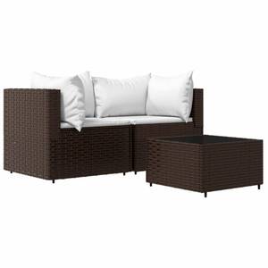 Salon de jardin 3029629-5 (lot de 3) Marron