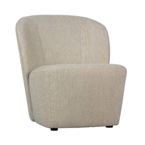 Fauteuil en tissu bouclette naturel Marron - Imitation chêne