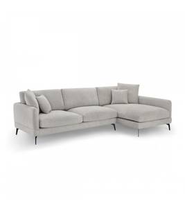 3-Sitzer Ecksofa Maggie Grau Grau - Ecke davorstehend rechts