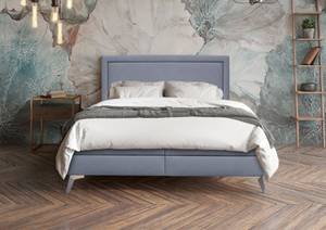 Boxspringbett Joy Blaugrau - Breite: 140 cm