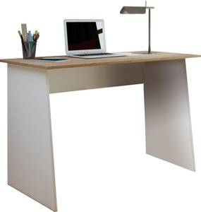 Schreibtisch Masola Eiche Sonoma Dekor - Weiß - Breite: 110 cm