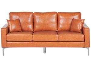 3-Sitzer Sofa GAVLE Braun - Sandbraun - Silber