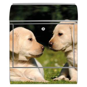 Briefkasten Stahl Labrador Grau - Metall - 38 x 46 x 13 cm