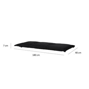 Bankauflage Panama 3014629 Schwarz - Tiefe: 180 cm