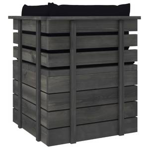 Gartensitzgruppe K5449(4-Sitzer) Schwarz - Massivholz - 72 x 65 x 60 cm