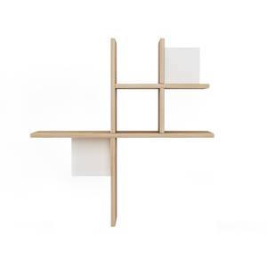 Wandregal Balance weiß/braun Braun - Holzwerkstoff - 74 x 75 x 22 cm