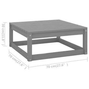 Garten-Lounge-Set (7-teilig) 3009772-1 Grau - Massivholz - Holzart/Dekor - 70 x 30 x 70 cm