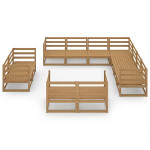 Gartenmöbel-Set 3009710-1 (11-teilig) Braun - Massivholz - Holzart/Dekor - 70 x 67 x 70 cm