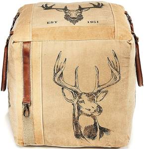 Sitzsack HIRSCH53 Braun - Naturfaser - 45 x 42 x 45 cm