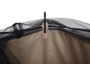 Wäschesammler C34 mit Netz 82l Beige - Metall - Textil - 52 x 54 x 32 cm
