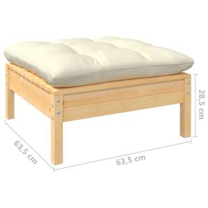 4-tlg. Garten-Lounge-Set mit Creme Creme