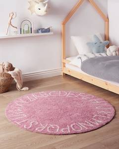 Tapis enfant VURGUN Rose foncé - Blanc