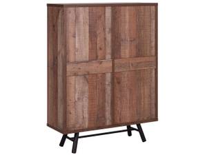 Bücherregal ATLANTA Schwarz - Braun - Holzwerkstoff - 97 x 131 x 36 cm