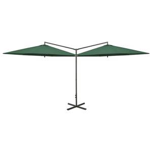 Parasol d'extérieur 3008735 Vert - Métal - Textile - 290 x 260 x 600 cm