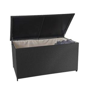 Poly-Rattan Kissenbox D88 950l Beige - Schwarz