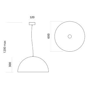 Pendelleuchte Cassis Weiß - Durchmesser Lampenschirm: 60 cm