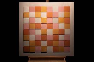 Tableau en bois Cube Constellation En partie en bois massif - 80 x 80 x 6 cm