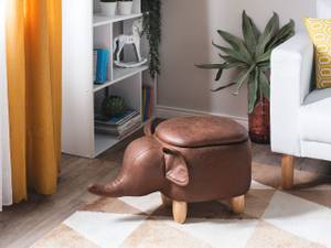 Pouf animal ELEPHANT Marron - Marron foncé - Chêne clair