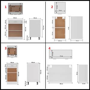 Küchenschrank-Set 3005215 (8-teilig) Weiß