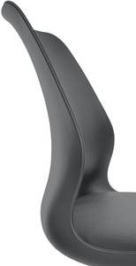 Tabouret de bar Gilbert Lot de 2 Gris - Matière plastique - 39 x 82 x 42 cm