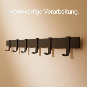 Moderne Garderobenleiste | Wandgarderobe Schwarz - Breite: 58 cm