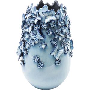 Vase Butterflies Blau - Keramik - 23 x 35 x 23 cm