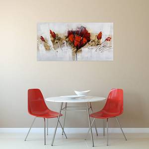 Tableau peint Répertoire des arts Rouge - Bois massif - Textile - 100 x 50 x 4 cm
