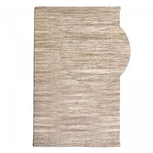 Tapis salon 120x170 coton BIO tissé main Beige - 120 x 170 cm