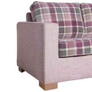 Nebraska Sofa 3-Sitzer Pink - Kunststoff - Textil - Holz teilmassiv - 223 x 88 x 87 cm