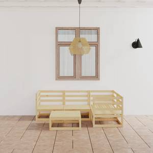 Garten-Lounge-Set (5-teilig) 3009928-2 Braun - Massivholz - Holzart/Dekor - 70 x 30 x 70 cm