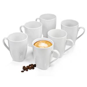 Kaffeebecher Set Bilgola 6 tlg. Weiß - Porzellan - 33 x 11 x 9 cm