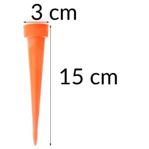 Bewässerungs-Spikes, Bewässerungshilfe Orange - Kunststoff - 3 x 15 x 3 cm