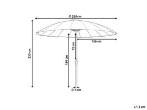 Parasol droit BAIA Noir - Vert émeraude - Vert