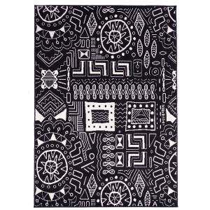 Tapis salon AF1 MOTIF 80x150 noir 80 x 150 cm