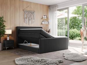 Boxspringbett KING DOREN Breite: 160 cm - H4 - Kunstleder