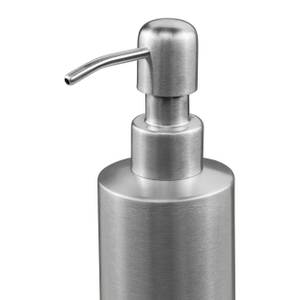 4-tlg. Badezimmer Set in mattem Silber Silber - Metall - Kunststoff - 6 x 22 x 6 cm